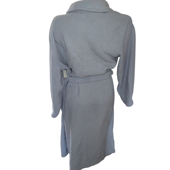 Soft Blue Fleece Robe With Belt By Cypress Size XL comfort athleisure - Picture 4 of 4